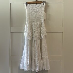 Cleobella White Lace Convertible Maxi Dress/Skirt, S